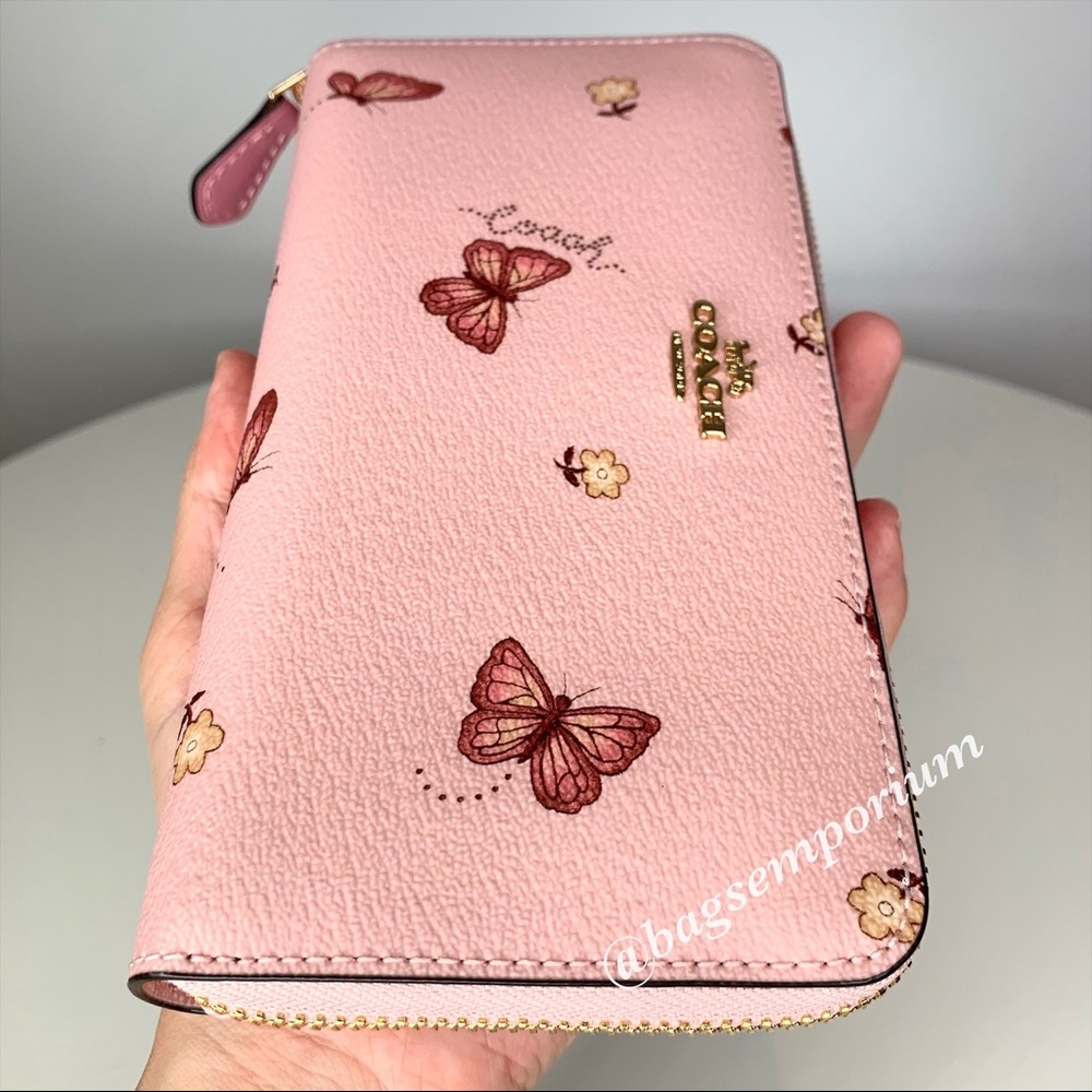 Coach Butterfly Large Accordion Zip Wallet - Picture 5 of 11